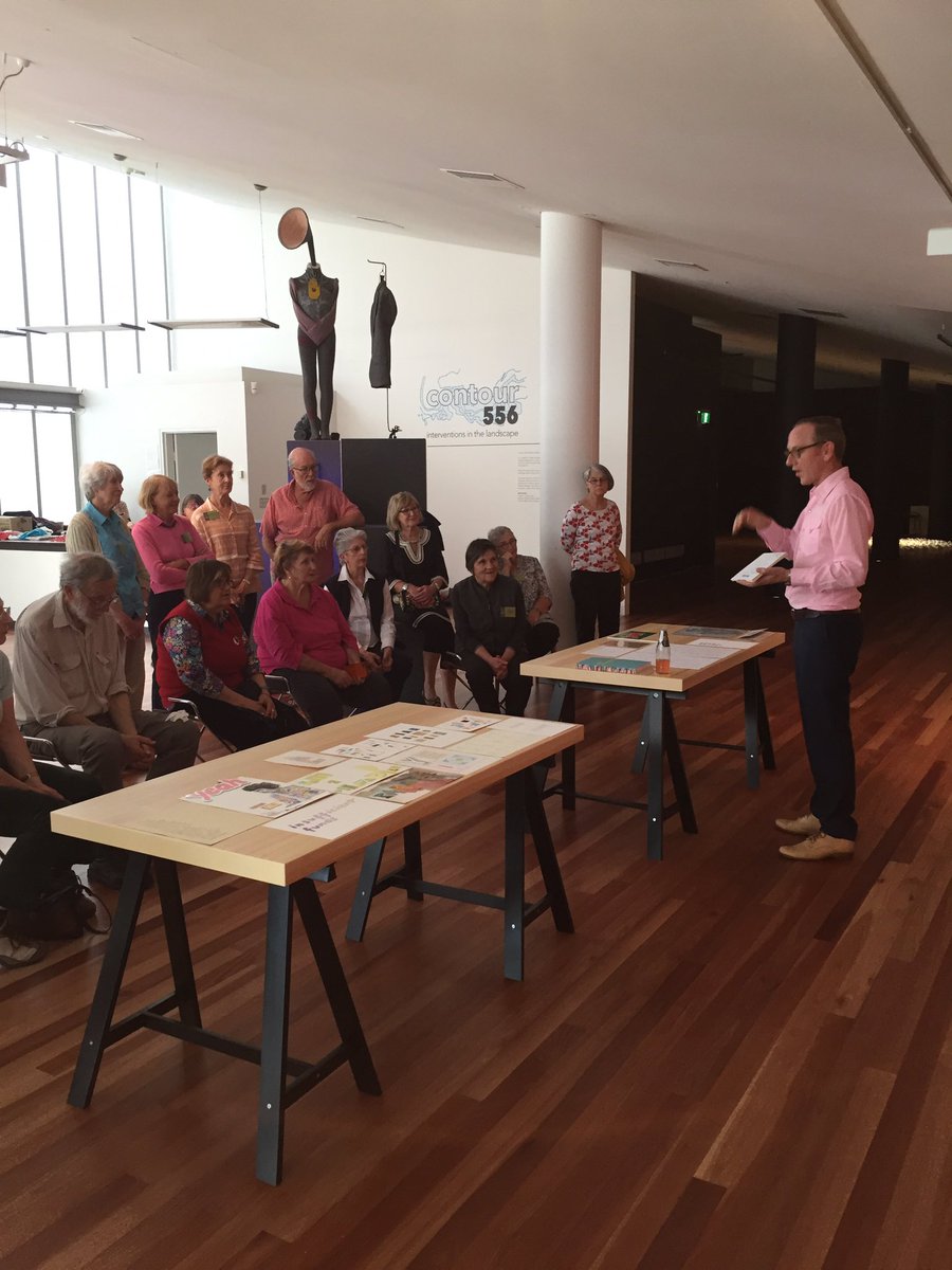 #joncampbellart #contour556 #cbrarts talking to garden history society about #downbythelakewithlizandphil #arevoltingdisplay