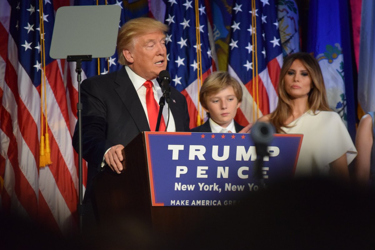 NNatario's tweet photo. Here are some images from president-elect @realDonaldTrump making his acceptance speech. #YourVote2016 https://t.co/eesWrr4Gvd