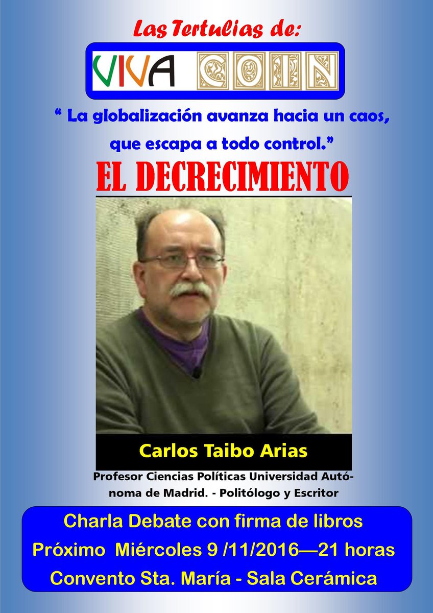Hoy MIÉRCOLES A LAS 21H. CONVENTO S. MARIA SALA CERAMICA.