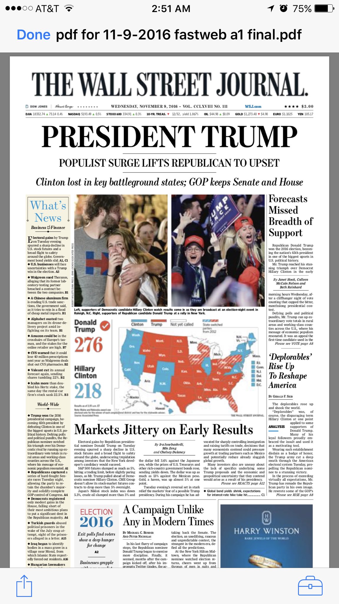 The Wall Street Journal показав обкладинку свіжої газети з президентом Трампом - фото 1