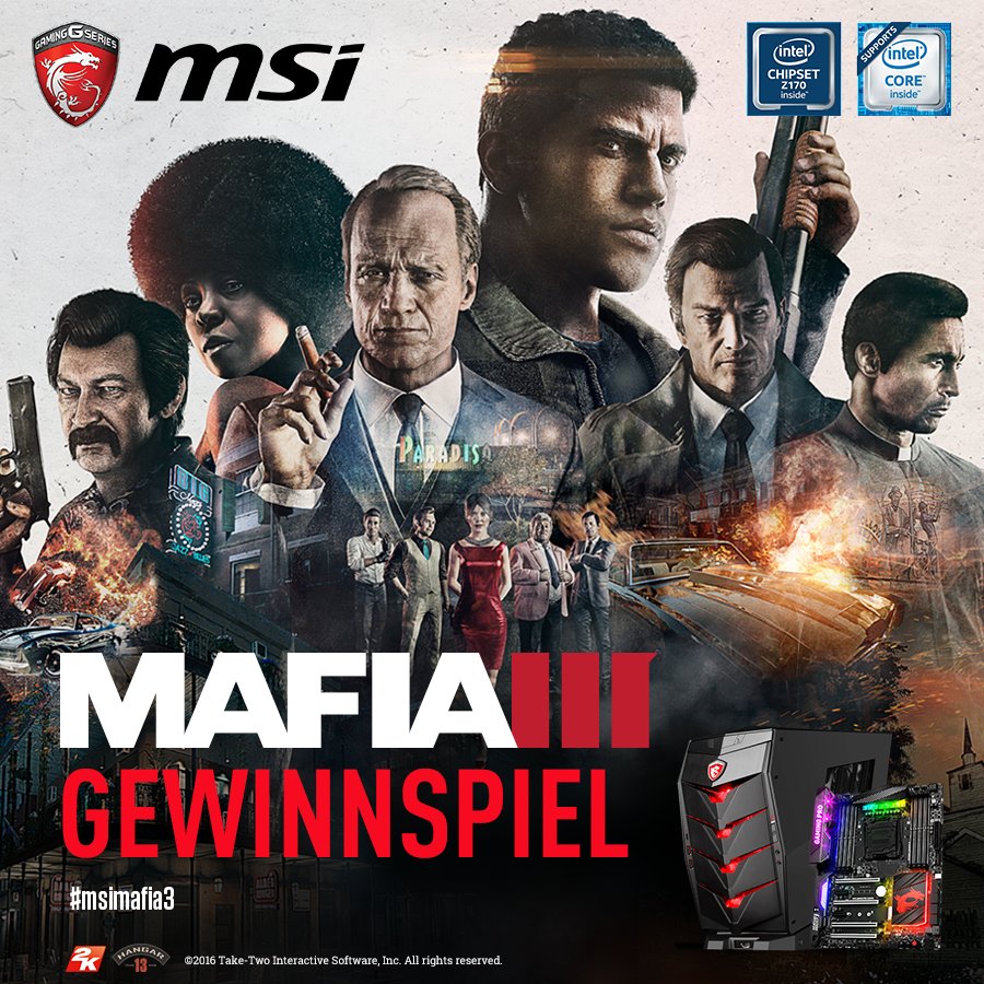 msigaming_de's tweet image. NOCH'N GEWINNSPIEL!

Fav+RT bis 18 Uhr für 1 von 5 Mafia-III-Keys!

(Gibt's auch in unserer Bundle-Aktion: de.msi.com/Promotion/deta…)