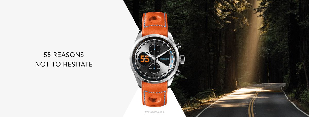 RaidillonWatch's tweet image. 55 reasons not to hesitate. #Gentleman #Driver #Belgium #Chronograph #Watch #Raidillon #Design #Limited #SwissEngeneered #LifeStyle #JoinUs