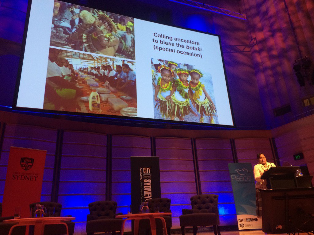 HelloHappyTalk's tweet image. 'Culture shaped our lives. Culture is our identity' Kiribati stories of culture &amp;amp; climate change #sydneypeaceprize