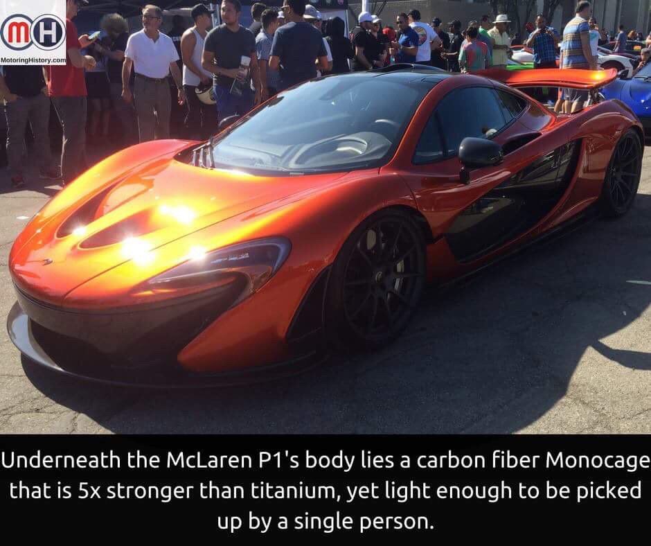 And it is strong enough to not require a rollcage in competition. #McLaren #Supercar