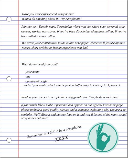 Tell us what happened, we listen to everybody’s story.
We will feature your personal experience.
#Zerophobia #ChallengeExtremism