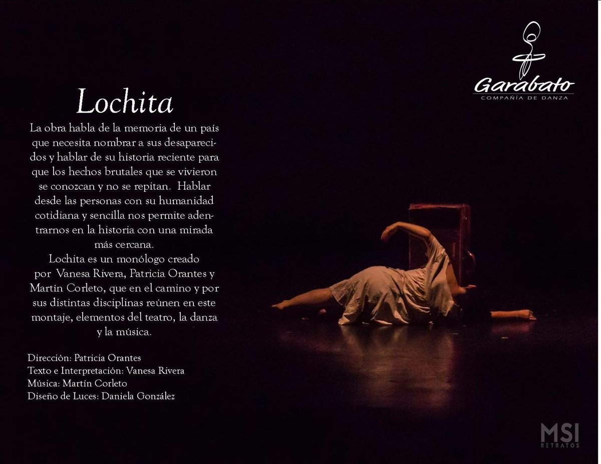 Hoy miércoles 23 de Nov #Lochita en escena. Música de #MartínCorleto dirección #PatriciaOrantes @CCEGUATEMALA #CCE 7:00PM Q30.00
