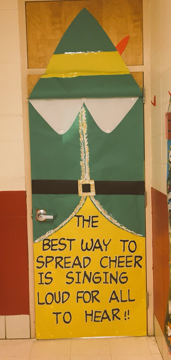MrsAJSully's tweet photo. We're ready for Christmas! #BuddyTheElf #SpartaElementary #ThirdGrade #DoorDecos https://t.co/NZlpX1TSNz