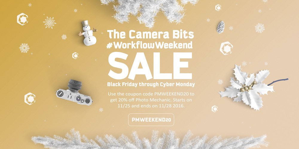 PhotoMechanic's tweet photo. Hey friends, the #WorkflowWeekend sale is almost here! Use code PMWEEKEND20 this Friday-Monday to get 20% off Version 5 of Photo Mechanic! https://t.co/fqg4DwkDQ5
