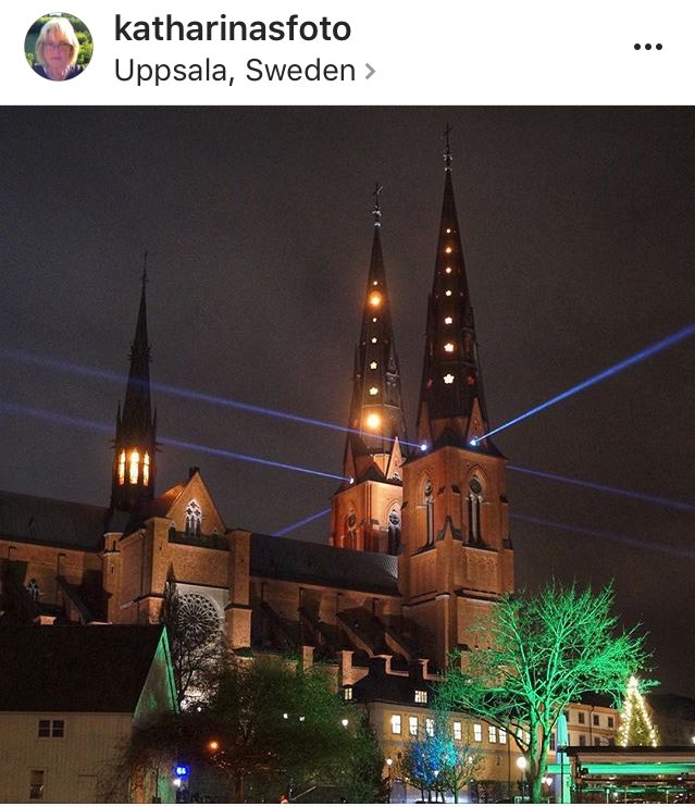 decodemymind's tweet image. Check this out guys!!! @the festival of lights @the Cathedral in Uppsala, Sweden