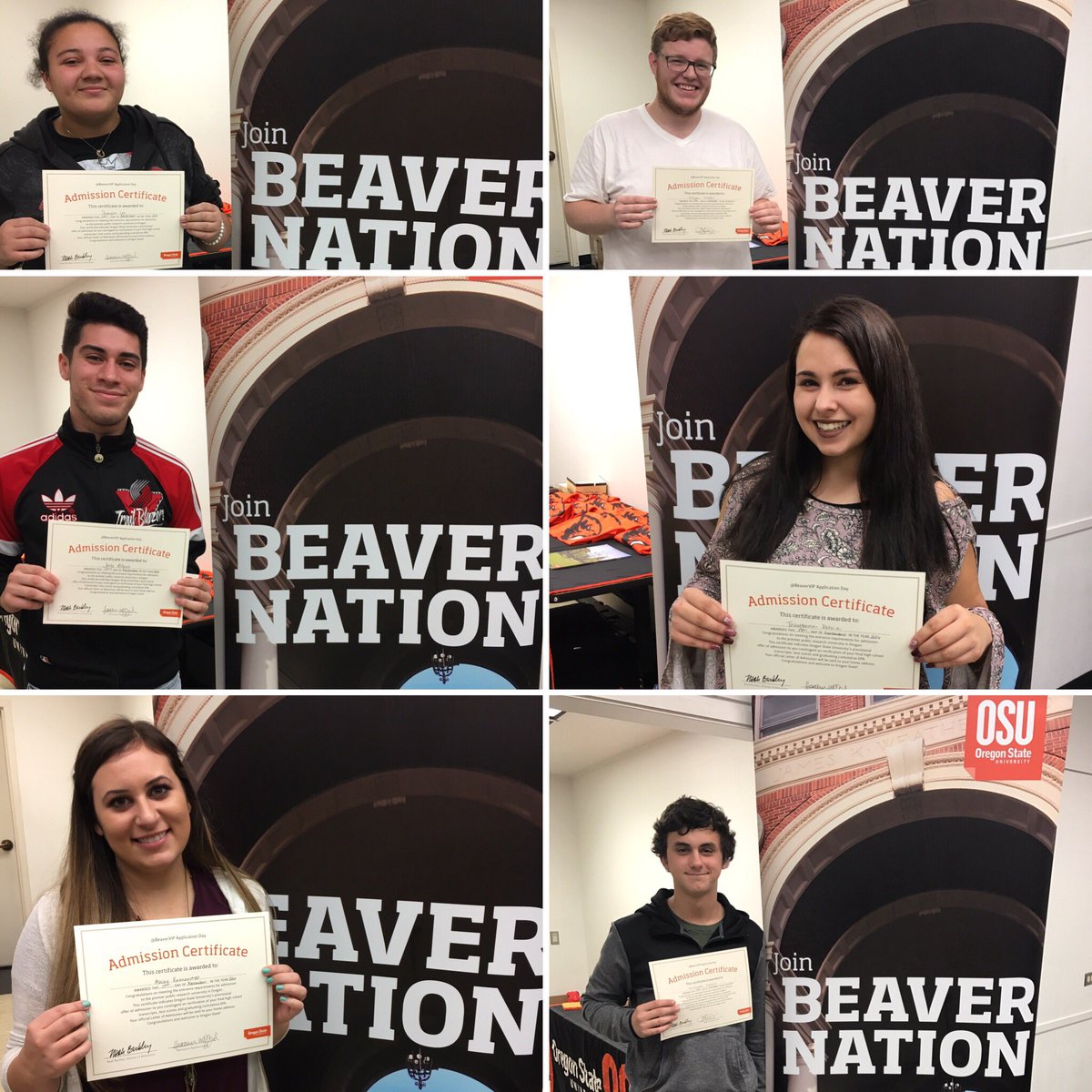 BeaverVIP's tweet photo. Congratulations to these students from Eagle Point on being admitted to Oregon State as well! #futurebeavs #BeaverVIP #ostate2017 https://t.co/HOYzp8KtW4
