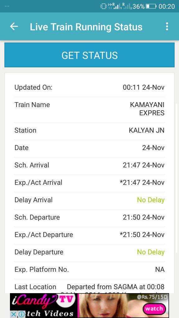 manojshukla406's tweet image. Kamayani express delay by 3 hour but ixigo is showing train is on time. I am Travaling in same train.