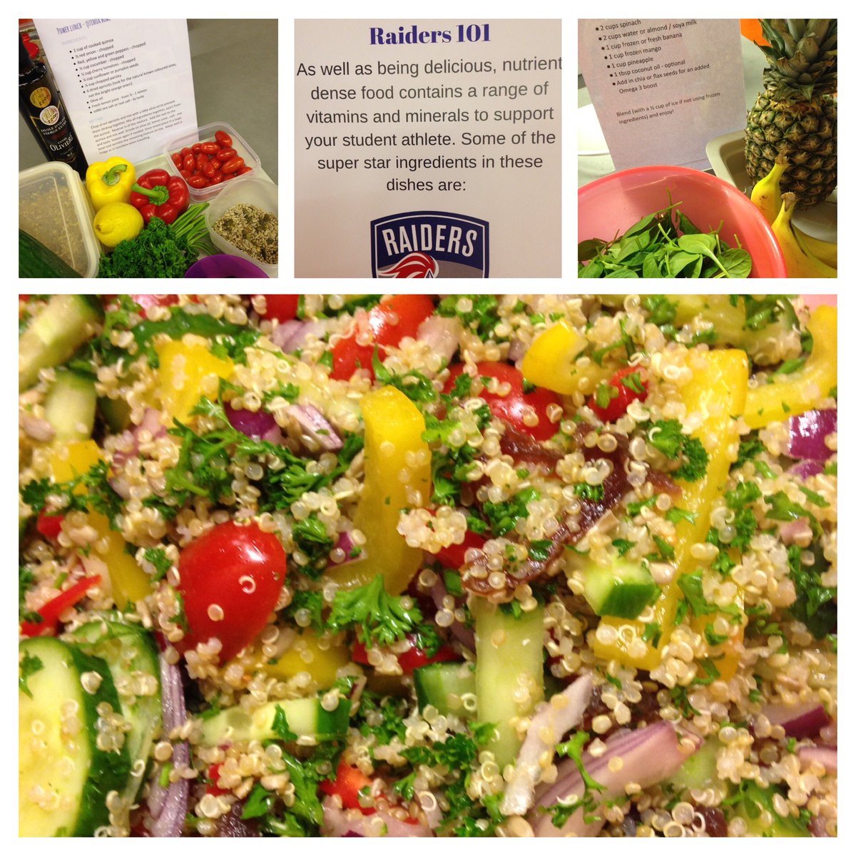 EarthtoE's tweet photo. Raising the bar: Food Education hands on workshop. Nutrient dense food for our student athletes @isb_raiders  #realfood #performancefood https://t.co/excp2Guj1q