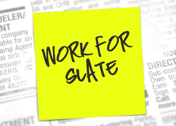 Slate's tweet image. Looking for an internship? Slate is hiring! The deadline for our video and editorial internships ends soon: slate.me/2gcEQLq