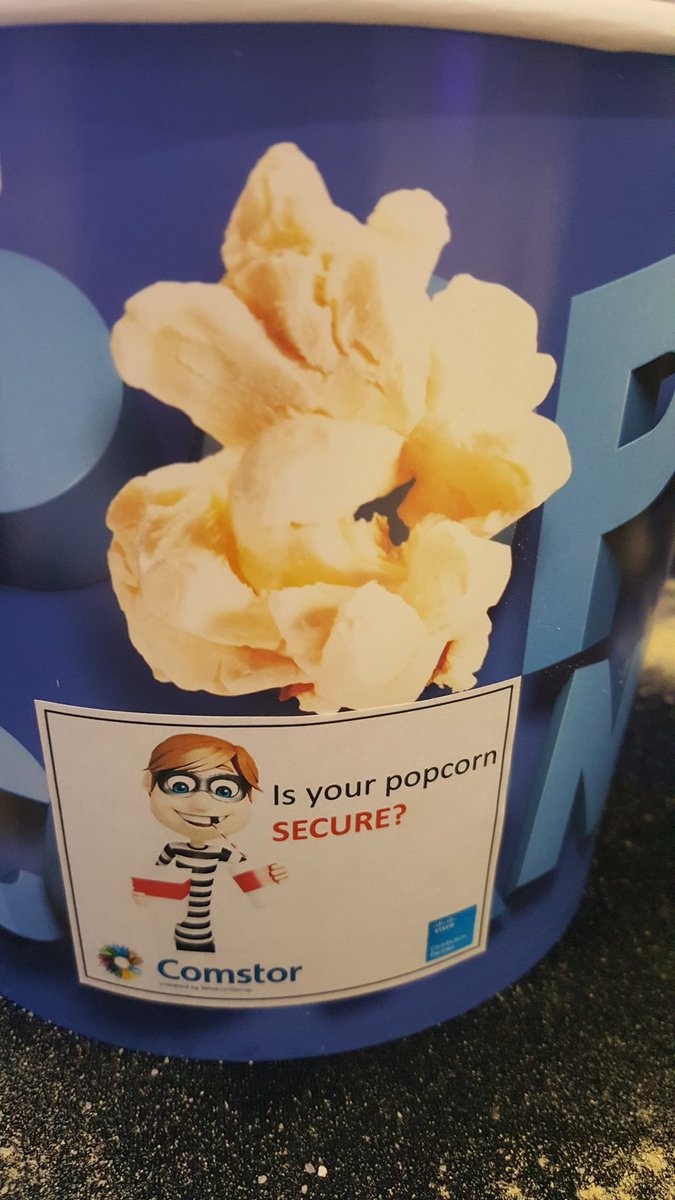 IvanizaCdA's tweet photo. #IsYourPopcornSecure #Cisco #securitythreats  #ComstorZa @WestconSA @CiscoDistEMEAR  VIP customer movie event! https://t.co/gHdRB7yLnx