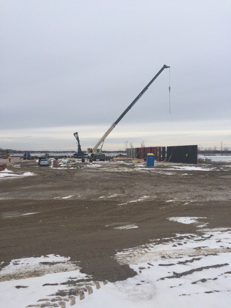 Back wall of new fertilizer plant in Alliston, coming together nicely! #allianceagri-turf #agromartgroup
