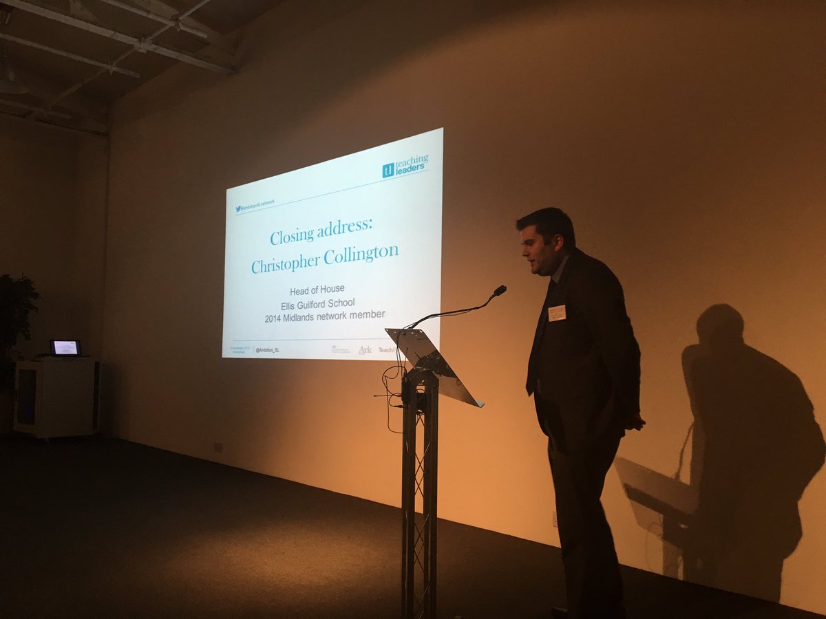 MelanieRenowden's tweet photo. Chris Collington @Ellis_Guilford, @Ambition_SL graduate, sees us out in style with his cohort address #ambitionSLnetwork https://t.co/EpkQdjAtte