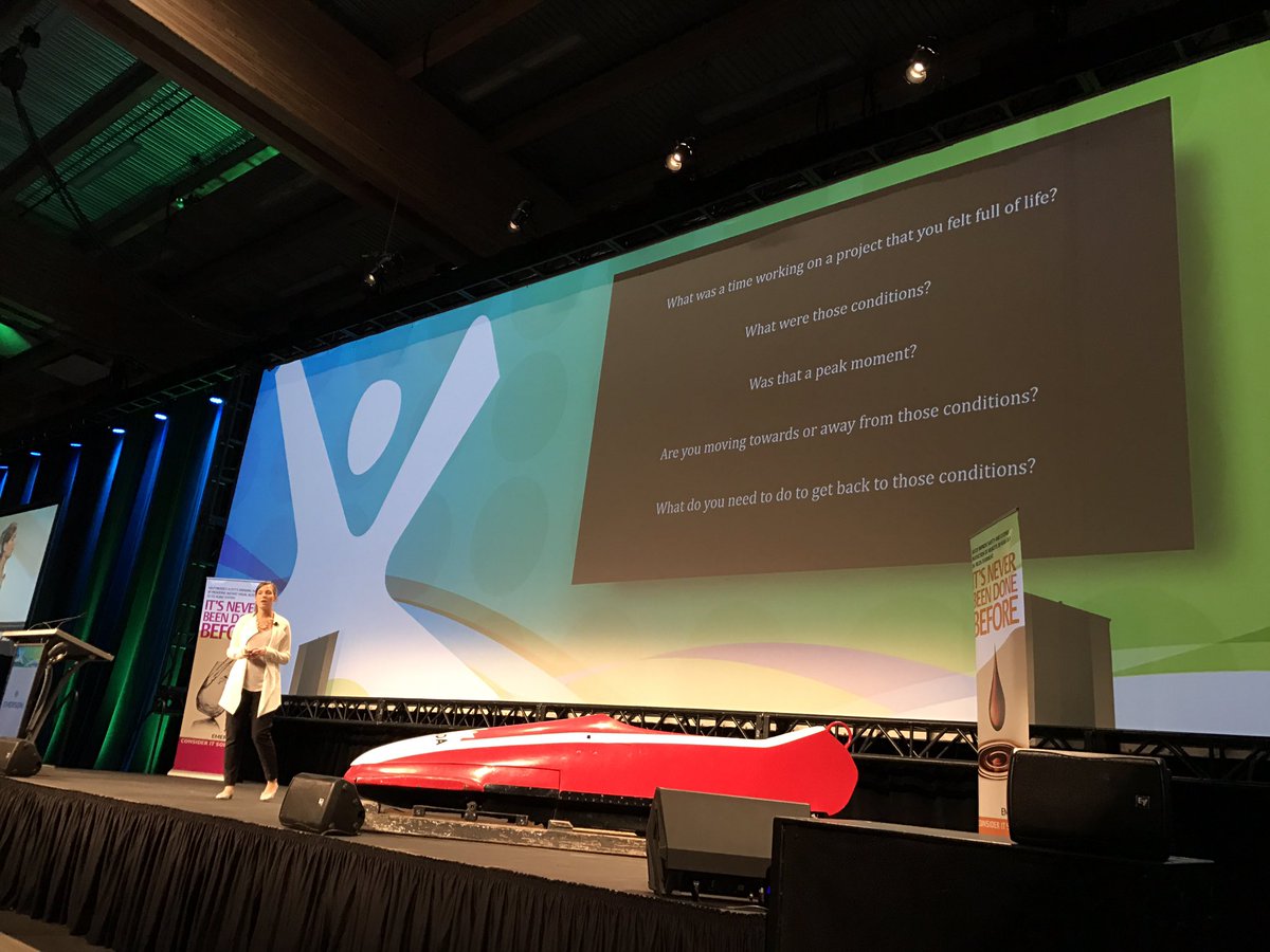 malteserus's tweet photo. pondering "What's your peak moment?" Question from #keynote @nmpanek #pdcyyc https://t.co/oMwYPfUc3g