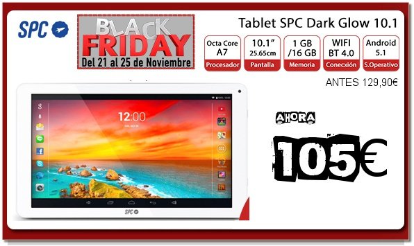 davidxion's tweet photo. BLACK FRIDAY
TABLET SPC 10,1" OCTACORE 1GB 16GB - POR SOLO 105€
Mucho más en nuestro establecimiento y en xioninformatica.es https://t.co/WZhDGYIOad