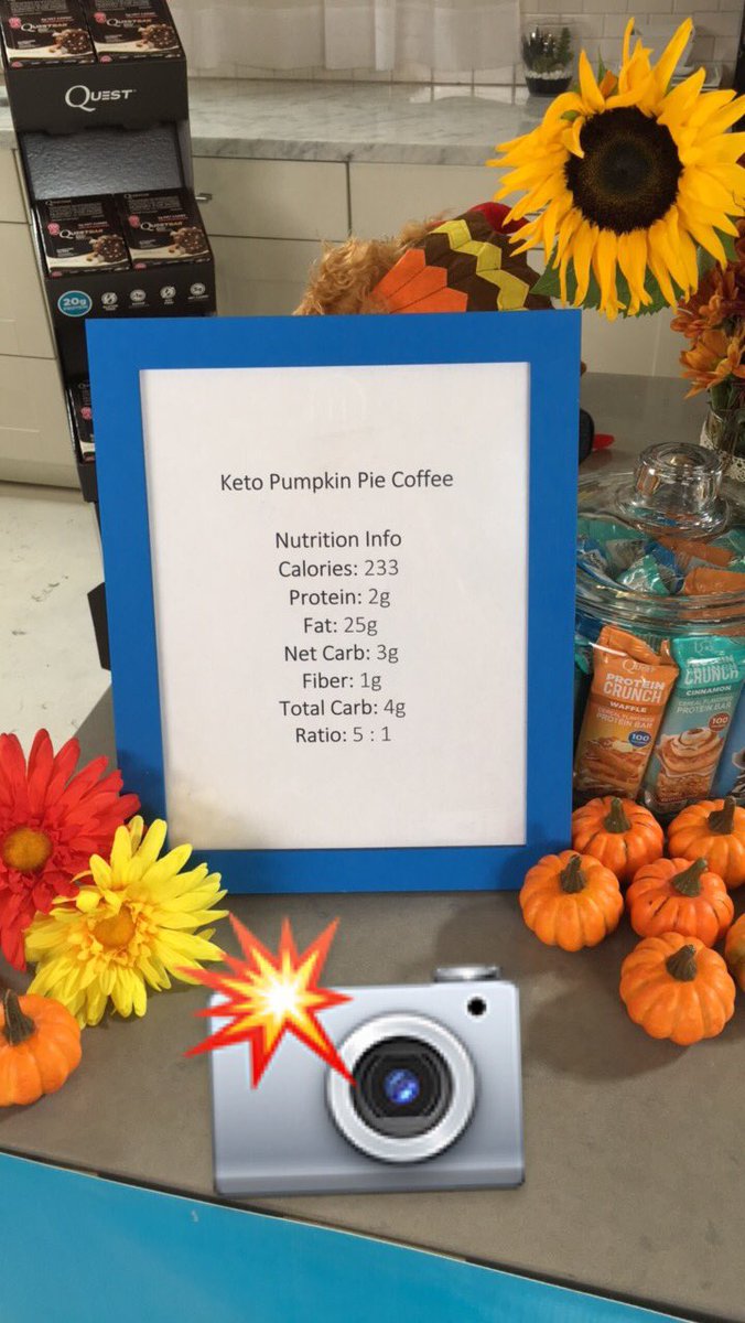 QuestNutrition's tweet photo. Learn how to make Keto Pumpkin Pie Coffee w/ @QuestCreator! 🎃☕️

https://t.co/cNRA0XfNHb https://t.co/ieR5BoYTo3