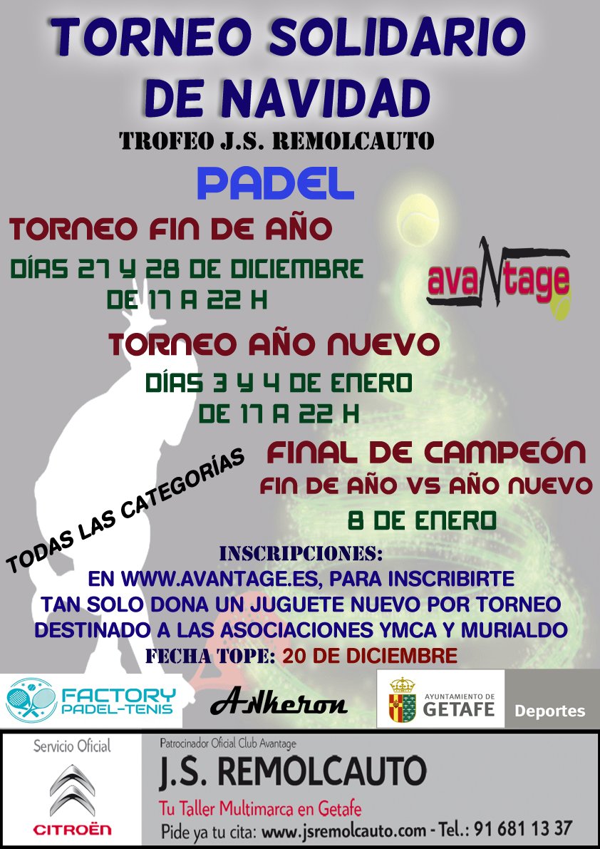 soyavantage's tweet photo. Llegan los Torneos Solidarios de Navidad al Club Deportivo Avantage!!! #soyavantage #torneosolidario #tenis #padel #YMCA #Murialdo https://t.co/zCkY3GIZkd