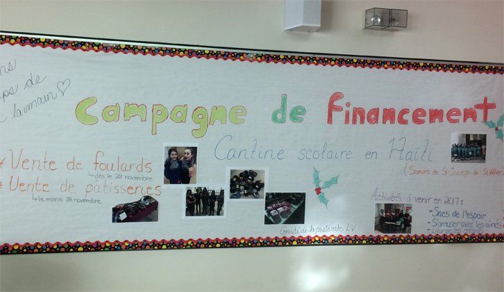 À l'école de La Vérendrye à #tbay, ça tricote avec les bras pour aider Haïti: bit.ly/2fpNENo