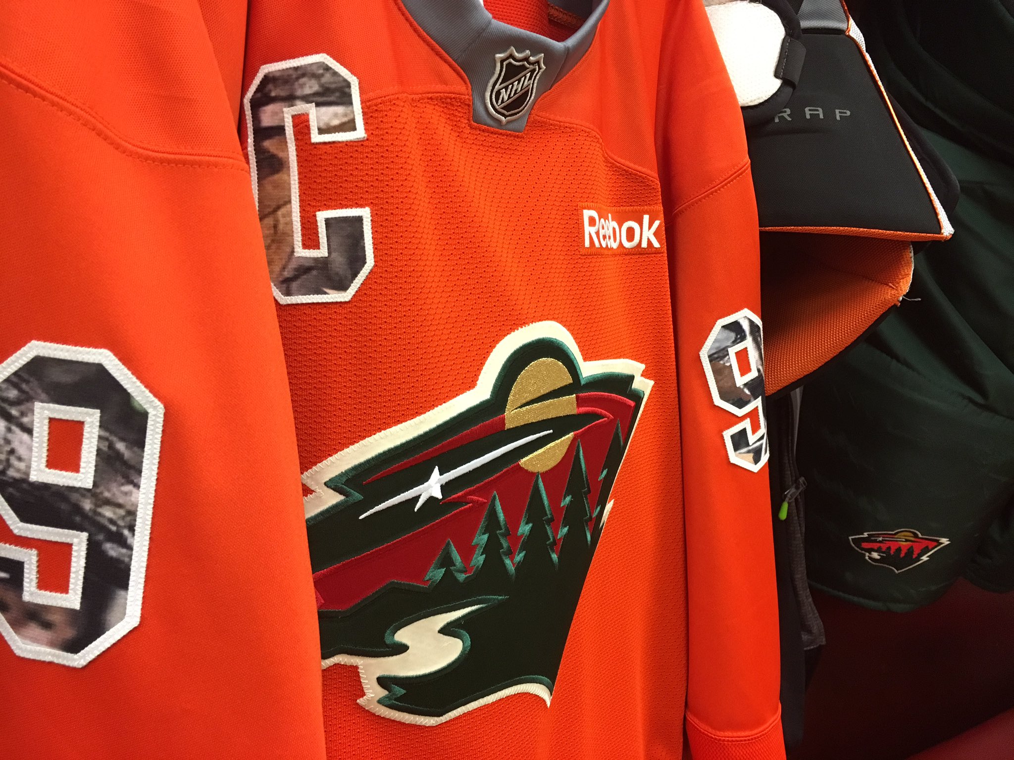 mn wild blaze orange jersey