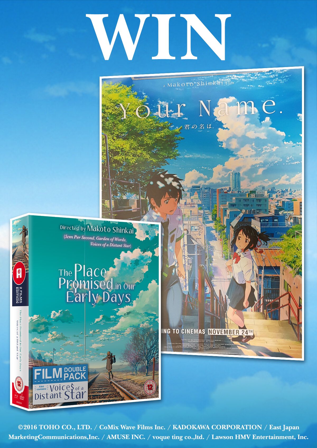 Skip To The End Win This Yourname Limited Edition Poster And Makoto Shinkai Box Set Simply Follow And Rt To Enter Makotoshinkai Prize Competition T Co Ufd61y8qmv