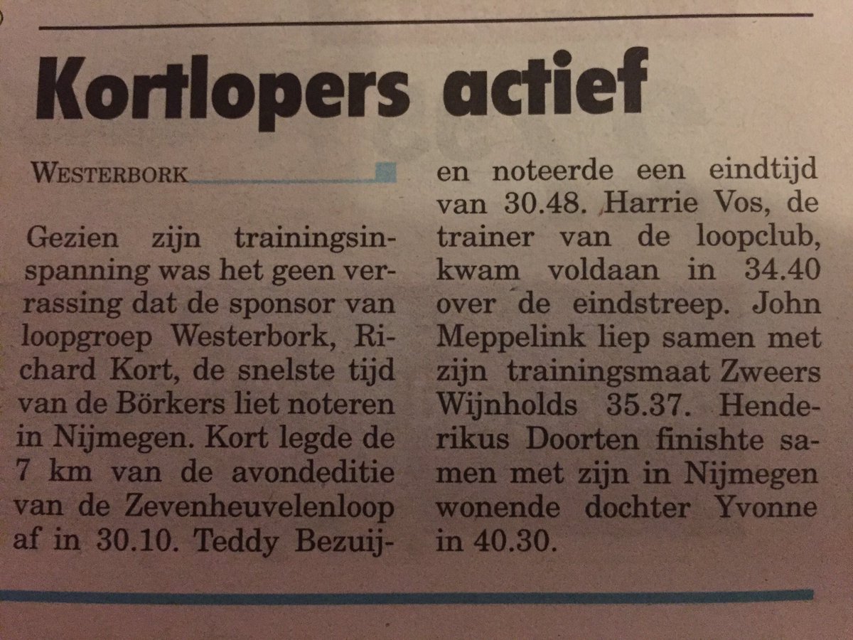 Mooi #hardloop #nieuws van onze @Kortbv /Kortlopers #loopgroep #Westerbork