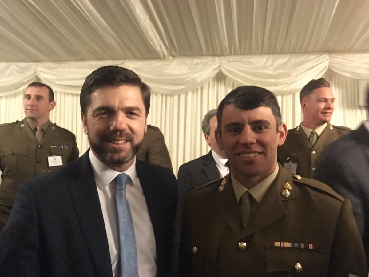 Great reception in Parliament today for the Welsh regiments. Good to meet one of our Pembrokeshire heroes, Sgt Terry Francis @TheRoyalWelsh