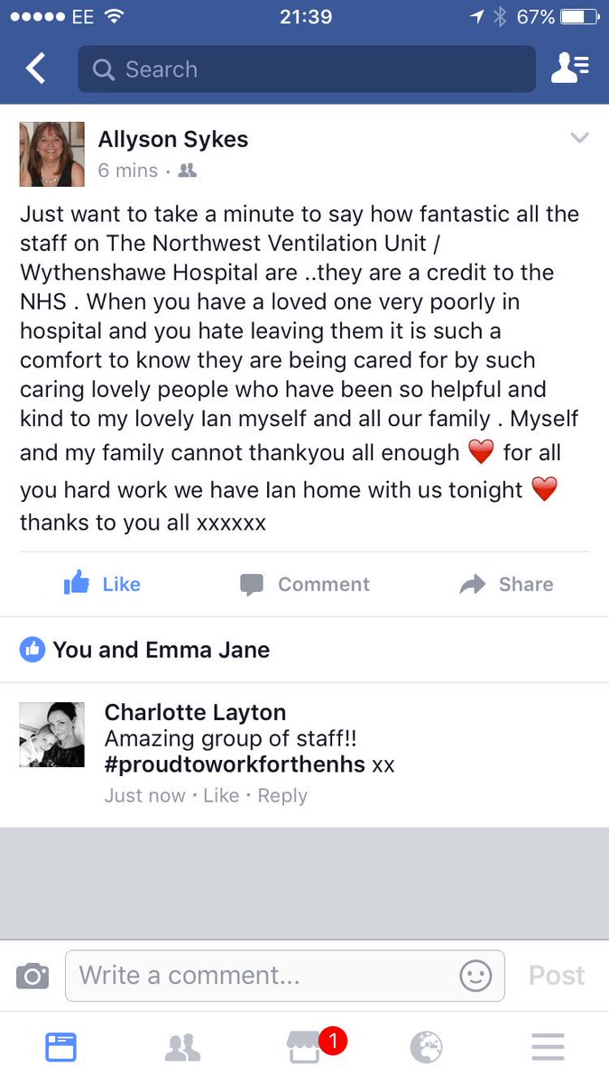LaytonCharlotte's tweet image. Feeling a little emotional tonight but the main man is home!! Thank you @UHSMnews once again your staff have shone. #proudtoworkforthenhs