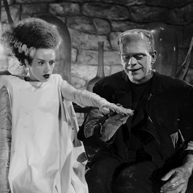 Emma_LGH's tweet image. Remembering the birthday of Boris Karloff (Nov 23, 1887 – Feb 2, 1969), pictured here with Elsa Lanchester in 'Bride of Frankenstein'.