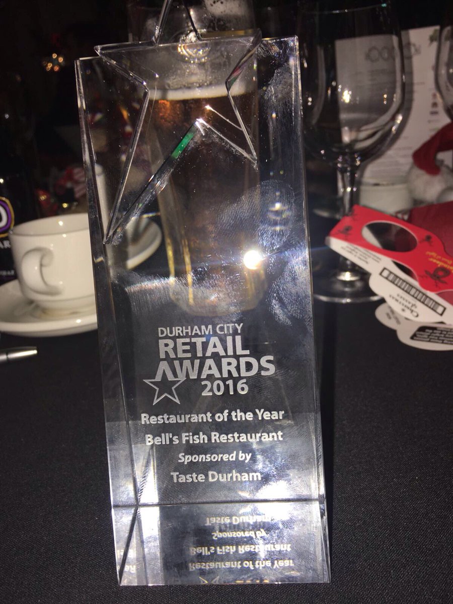 Proud to have been named Restaurant of the Year at Durham's retail awards tonight! Thank you to all of our customers.