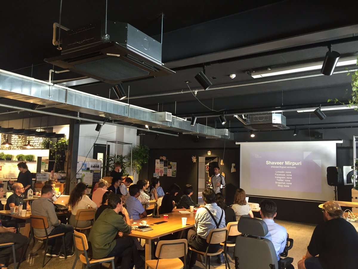GridAKL's tweet photo. Shaveer from Goat Ventures talks #AARRRR - and the importance of validation. Lots of note taking in the room #startup #coffeeandcream https://t.co/HciDFCpiDt