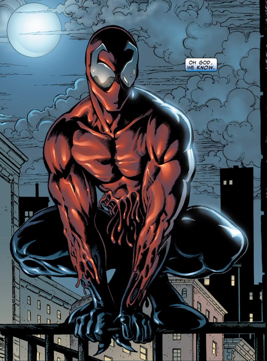 Marvelキャラクター紹介bot A Twitter トキシン パトリック マリガン 能力 シンビオートの能力 自由自在なつる 伸びる爪の射出 警察官のパトリックはカーネイジの出産に出遭い 体内に子供を産みつけられシンビオート共生体となるが 強い正義感によって暴力的な衝動