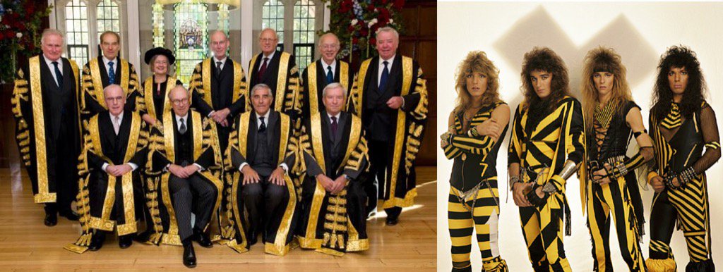 WayneParryACP's tweet photo. Ever wonder why the UK Supreme Court and #Stryper are never seen in the same room at the same time? @michaelhsweet https://t.co/mjk3yrAusD