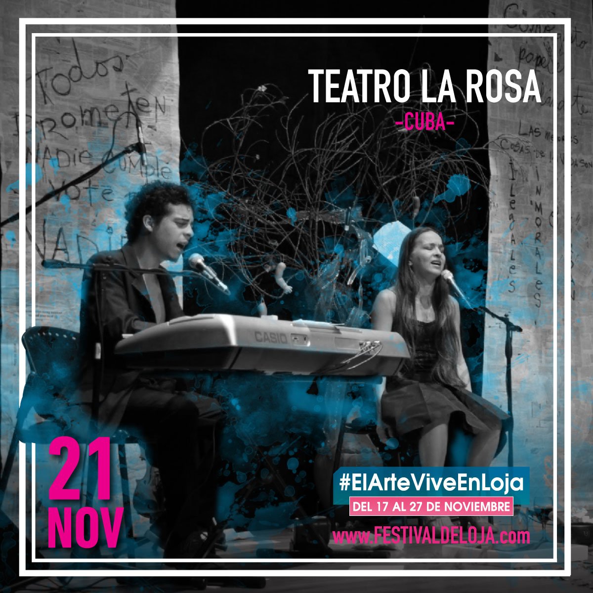 ¡Hoy en el @fiavl2016 el Teatro La Rosa presentará la obra "Las venas abiertas de Latinoamérica"!: bit.ly/2eXc3cX #ElArteViveEnLoja