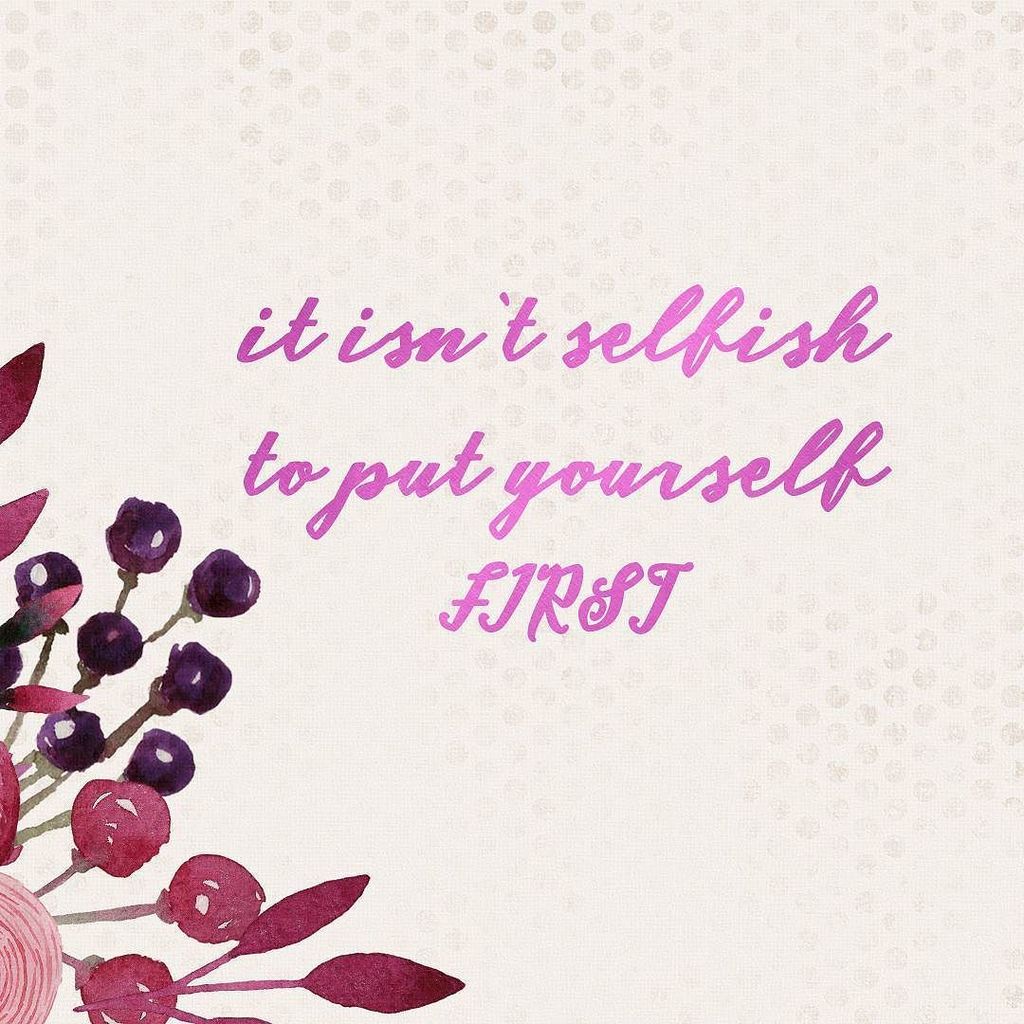 As children we’re shown that to put ourselves first is selfish, that we should others consider others first.  But i…