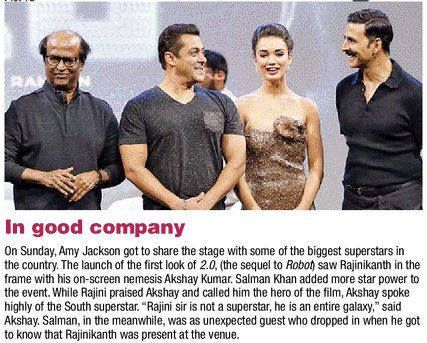 mystery0725's tweet image. @BeingSalmanKhan   #Rajnikanth 
#Robot2Point0 event