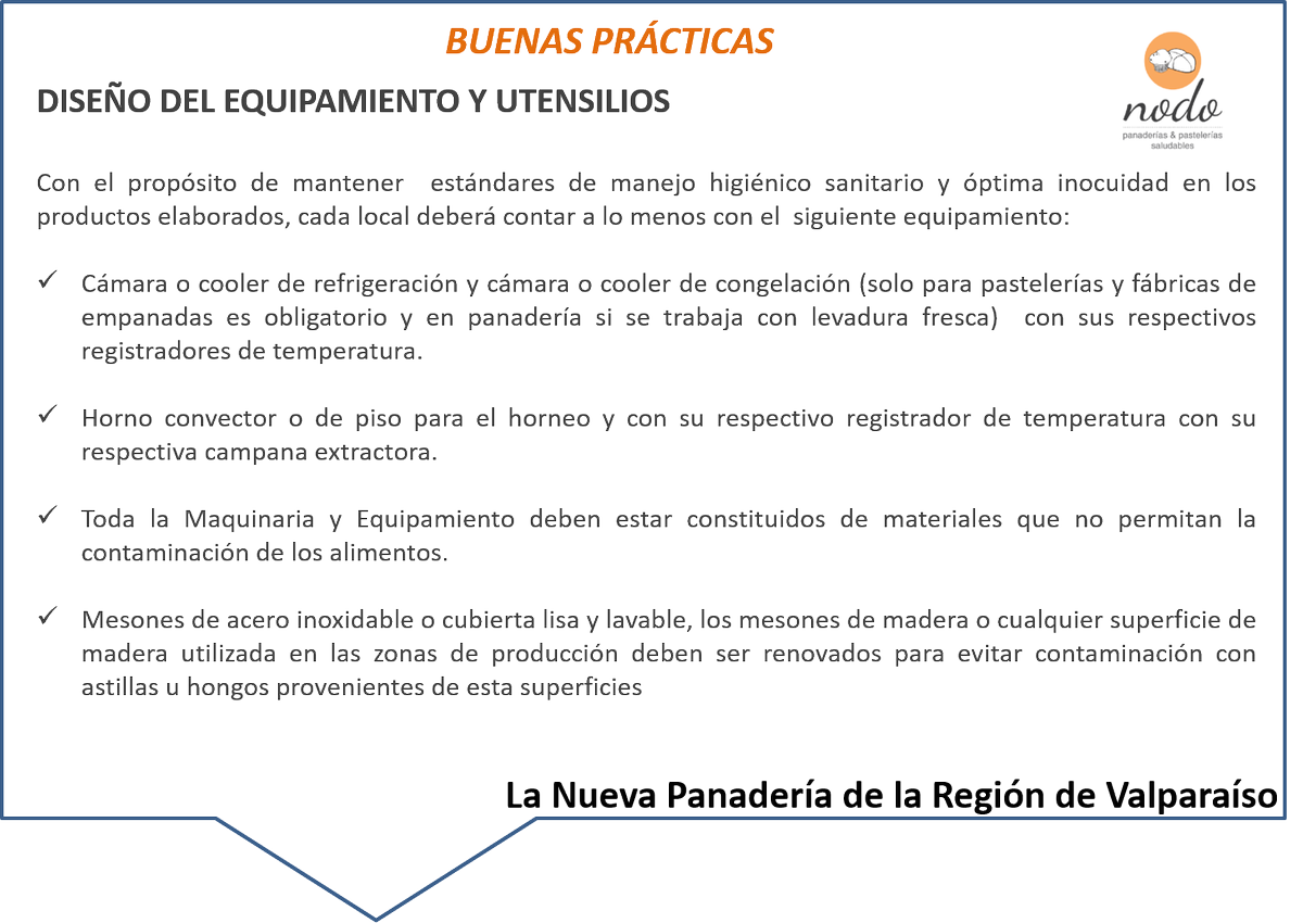 Diseño del equipamiento y utensilios