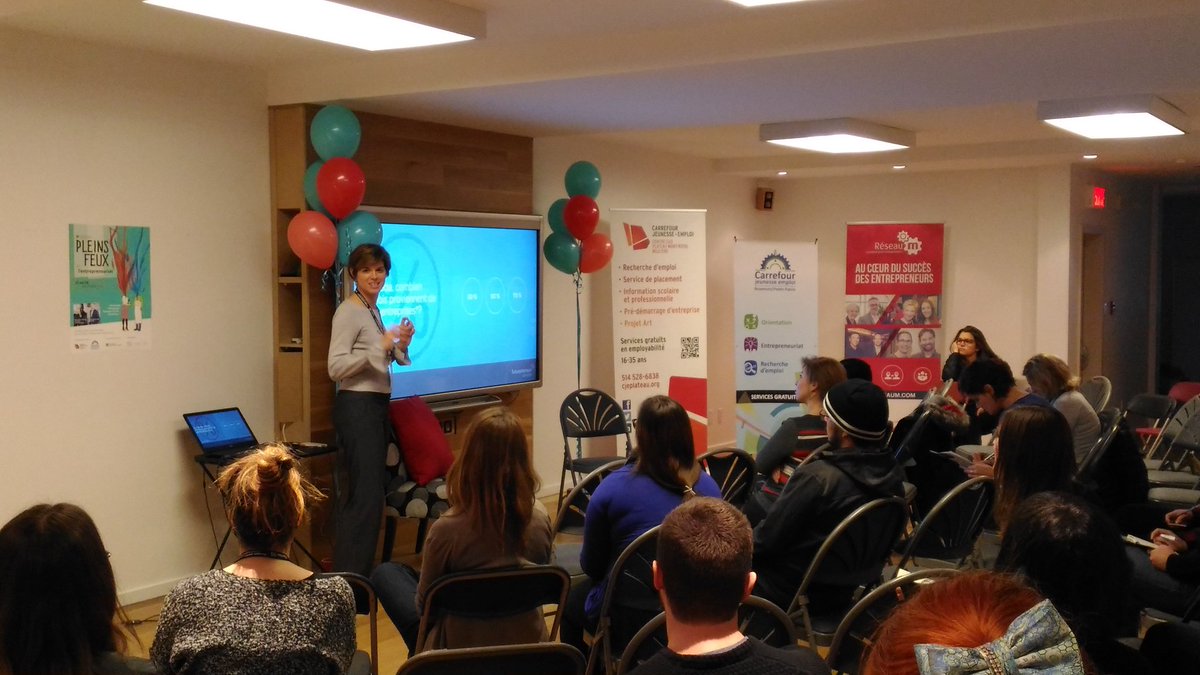 CJEPlateau's tweet photo. @FuturpreneurQC est à Pleins feux sur l'#entrepreneuriat pour détailler ses aides et services aux entrepreneurs #PF2016 @SDudot https://t.co/ALT9QQbN4R