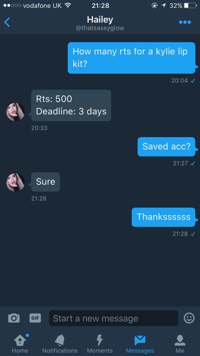 <a href="/thatsassyglow/">Hailey</a> said they'd buy me a lip kit if I get 500 rts💗💗💗💗