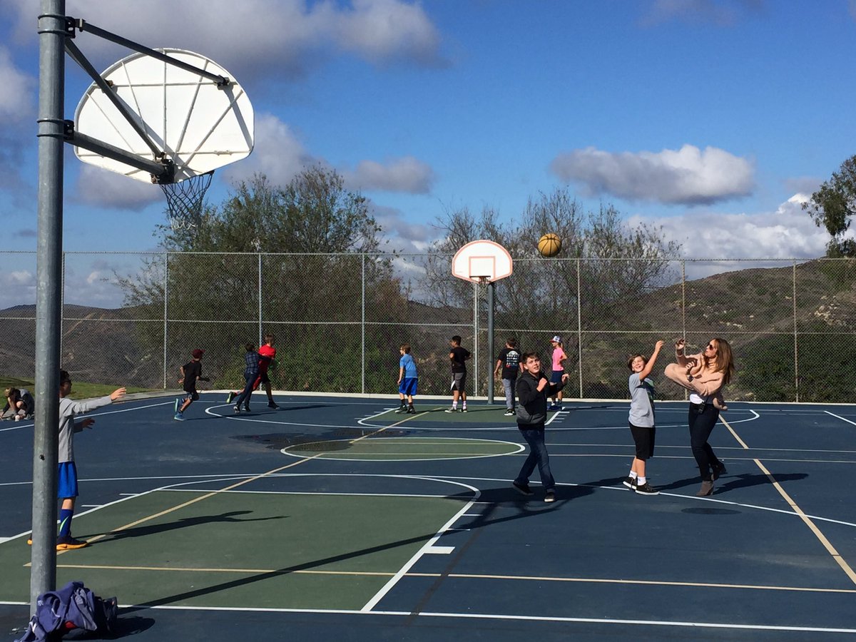 Mrs. Salberg shooting some hoops at lunch with the kids! <a href="/jennysalbergLB/">Jenny Salberg</a>