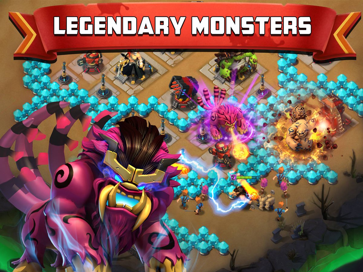 CrushofZombie's tweet photo. Dear commanders：
Team up with your friends to form leagues, breed legendary monsters, and dominate your enemies!
#COZ2 #ClashofZombies https://t.co/yDChJdAubf