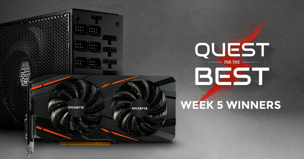 TheBattleNation's tweet photo. You're votes have been counted. Congrats to @CoolerMaster and @GIGABYTEUSA for winning this week's picks in #Q4B https://t.co/roO0DZ1fPl https://t.co/GnMdCnH8Dk