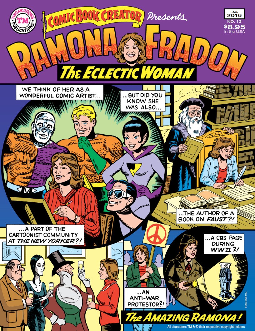 #RamonaFradon tribute cover for #ComicBookCreator drawn by me, inked by @StevenDeStefano, lettered by David Coulson.