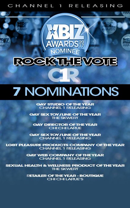 Get your vote in for the @XBIZ  Awards #TheSkwert from @boneyardtoys   @ChiChiLaRues @DJChiChiLaRue https://t
