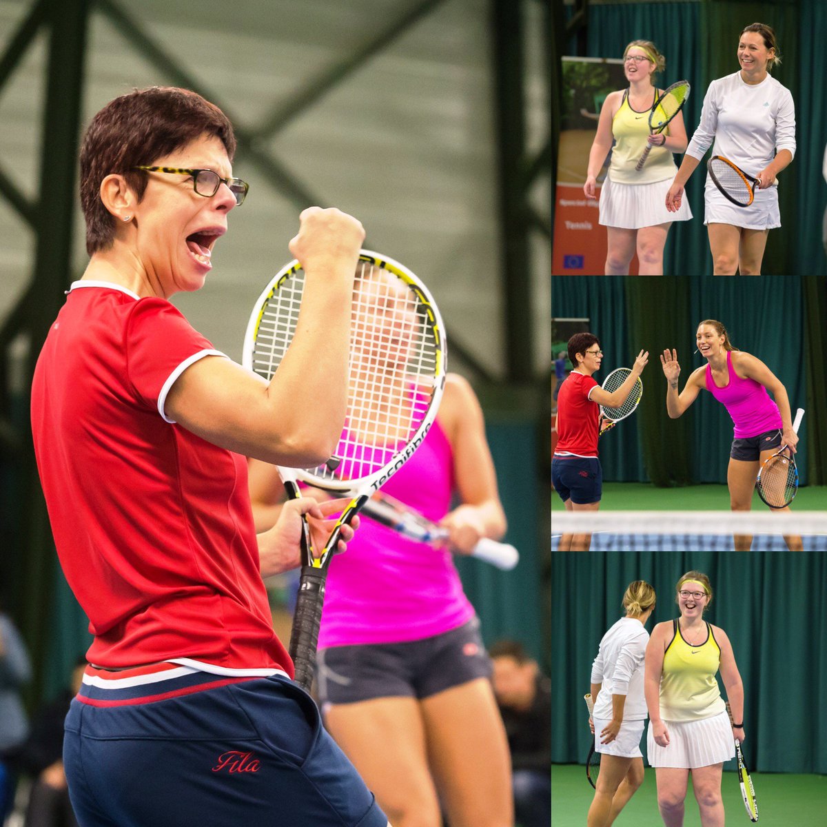SpecialOlympics's tweet image. Earlier this month @SOBelgium&apos;s Lies Gielis challenged @wickytennis to #PlayUnified 🎾 &amp;amp; we are lovin&apos; these photos from the recent match!