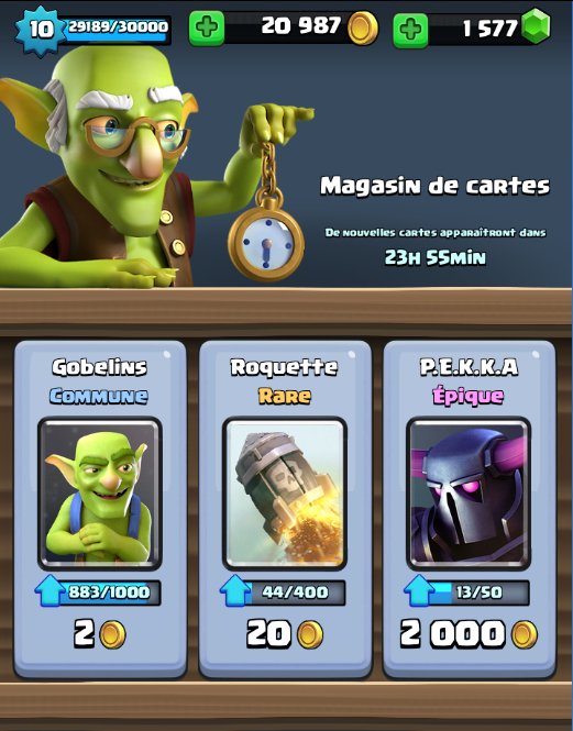 LhiraTV's tweet photo. Je récolte vos SHOPS #clashroyale sur le #SHOPdeM ! Vos pires screens de SHOP pour une future video YouTube ! https://t.co/0l2BqtTt7b