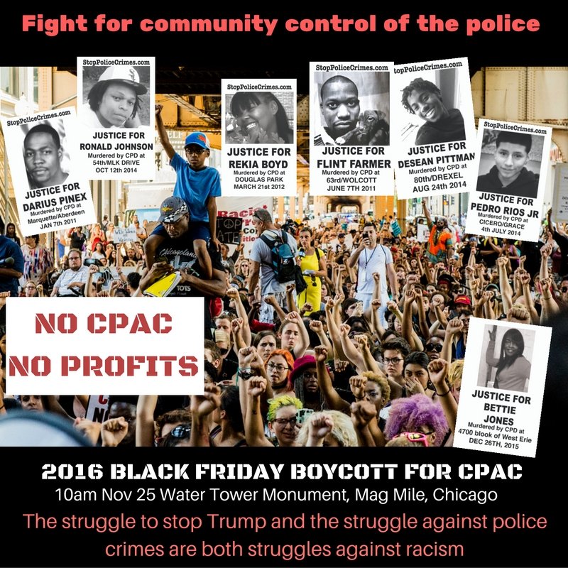 CAARPRNow's tweet photo. We wont forget #Rekia, #Laquan, #joshuabeale, and all the 100โs of others stolen from our communities by police crimes #CPACBOYCOTT_Nov25 https://t.co/Ewwb9FxApb